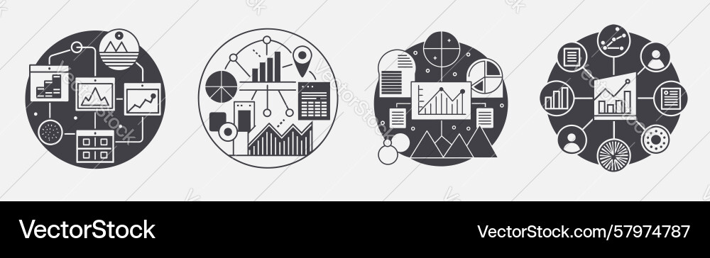 Data driven decision making template design Vector Image