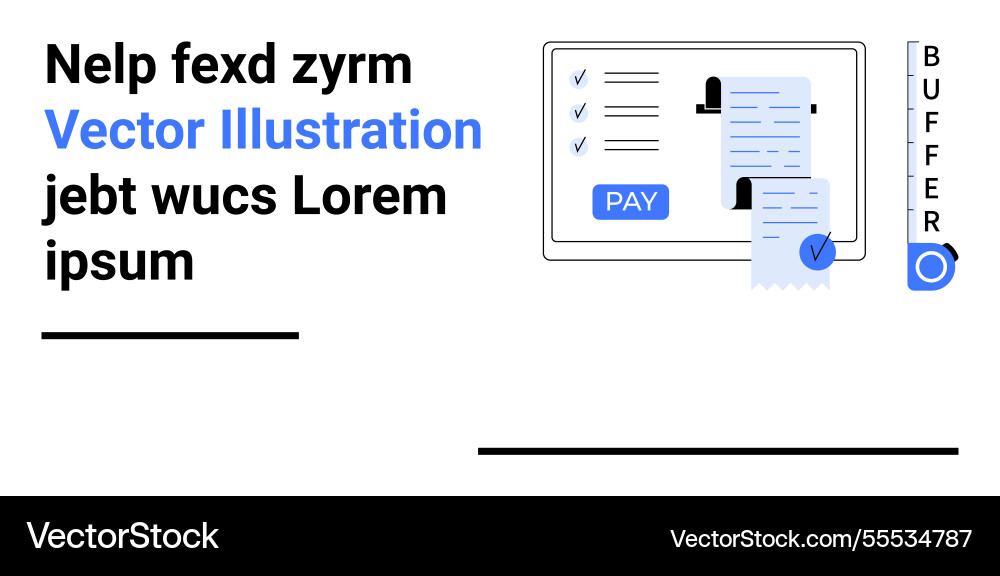 Digital invoice processing system with checklist Vector Image