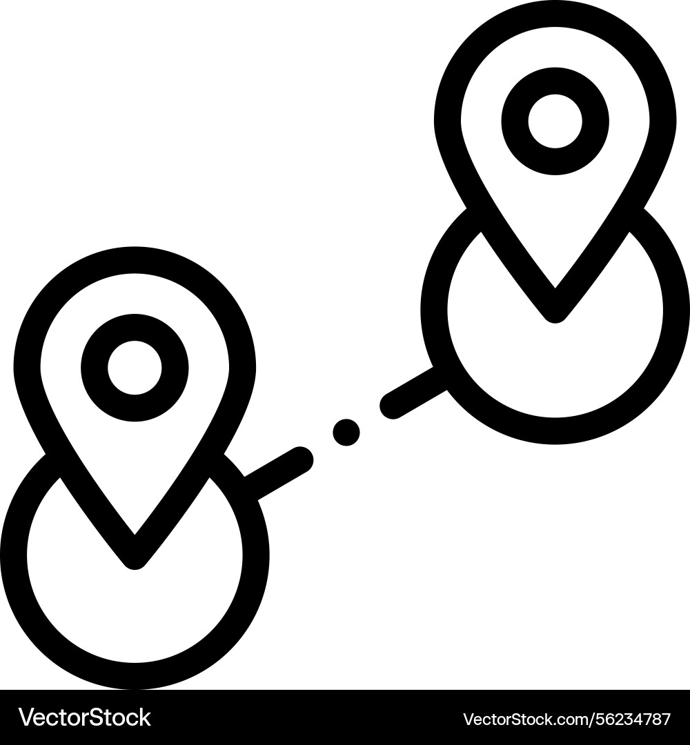 Places icon thin linear style design isolated Vector Image
