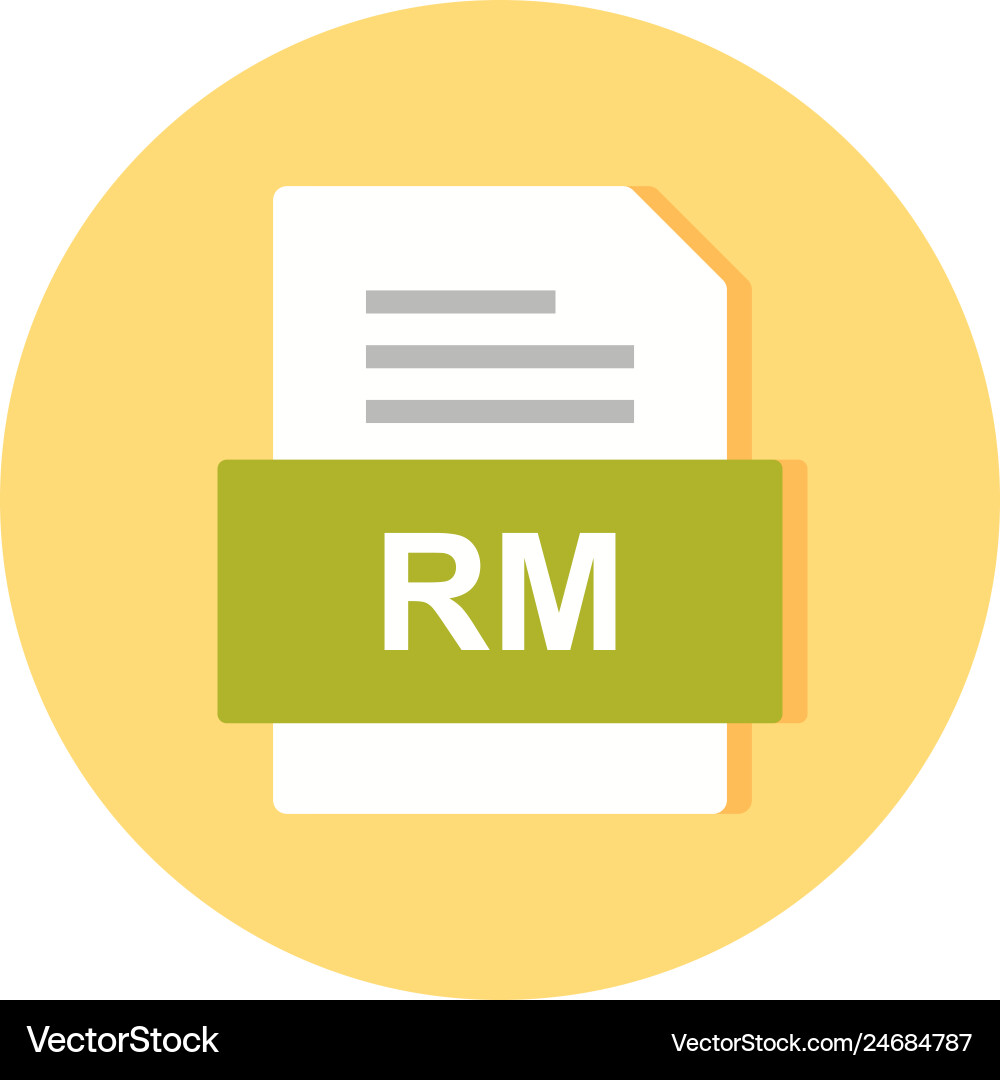 Rm file document icon Vector Image