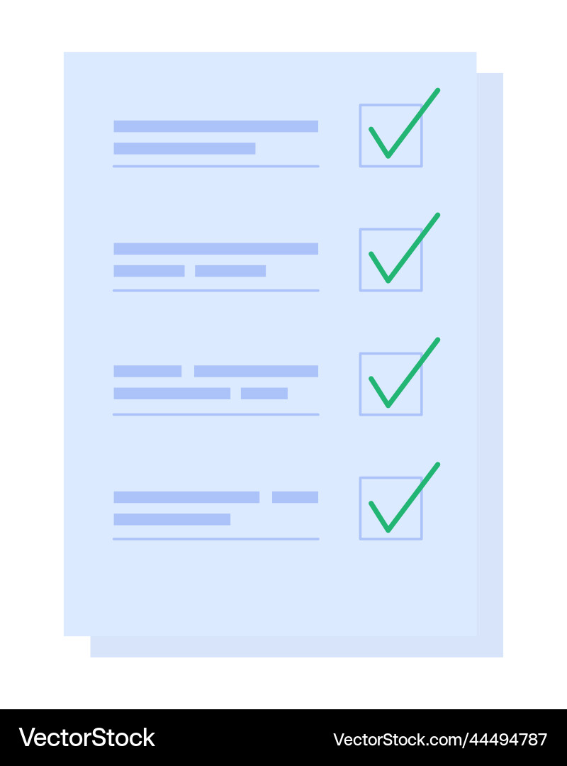 Task list semi flat color object Task list semi flat color object vector image