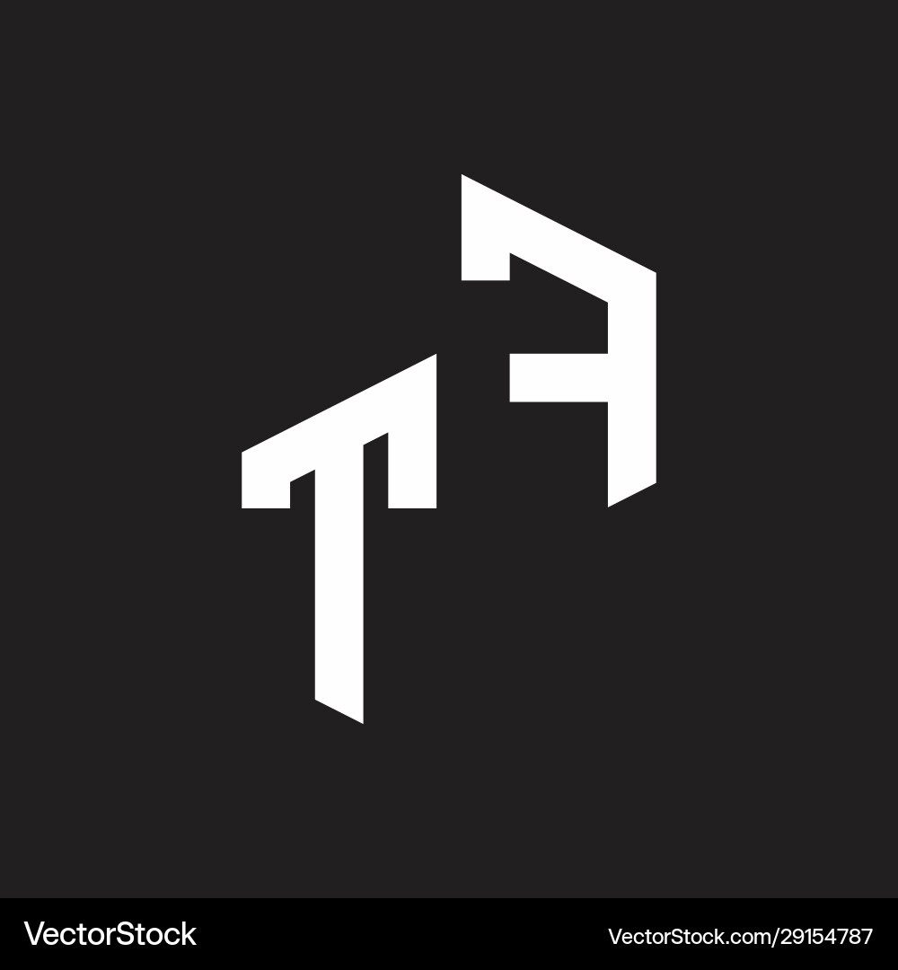 Tf initial letters logo monogram with up to down Tf initial letters logo monogram with up to down Vector Image