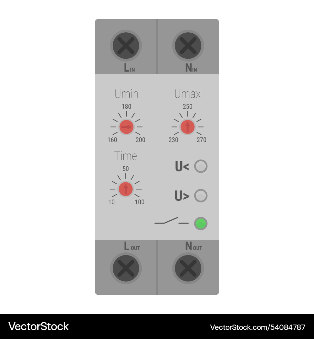 Voltage monitoring relay without display vector image