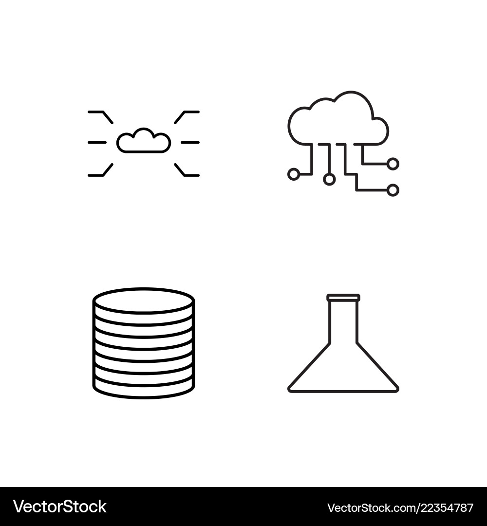 Web simple outlined icons set Web simple outlined icons set Vector Image