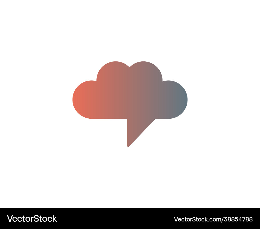 Abstract gradient cloud with lightning speech Vector Image
