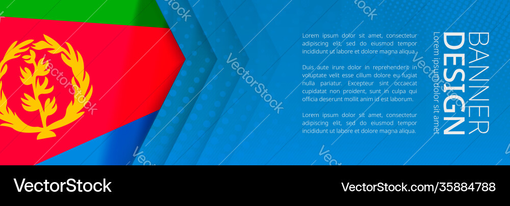 Banner template with flag eritrea Vector Image