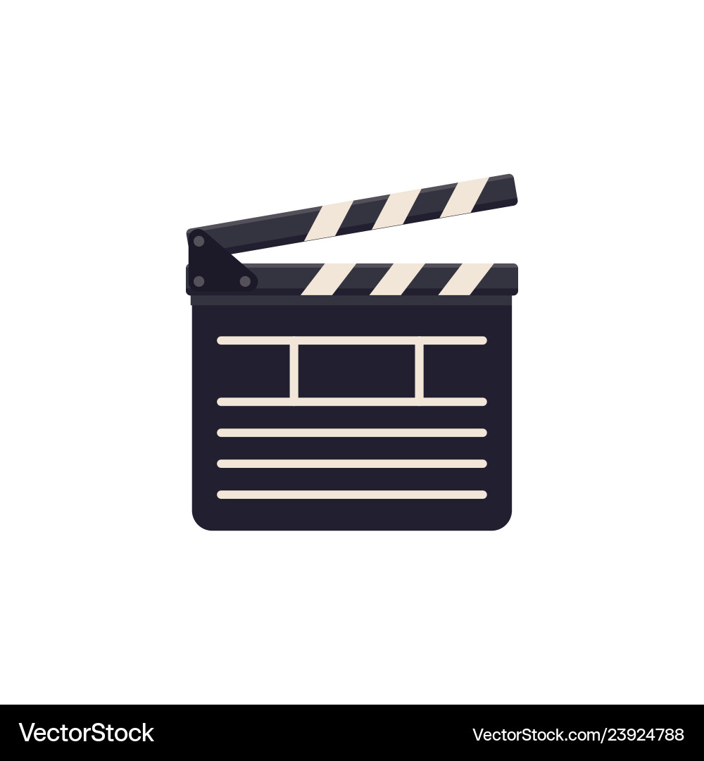 Clapperboard Icon - Film Production Vector Image