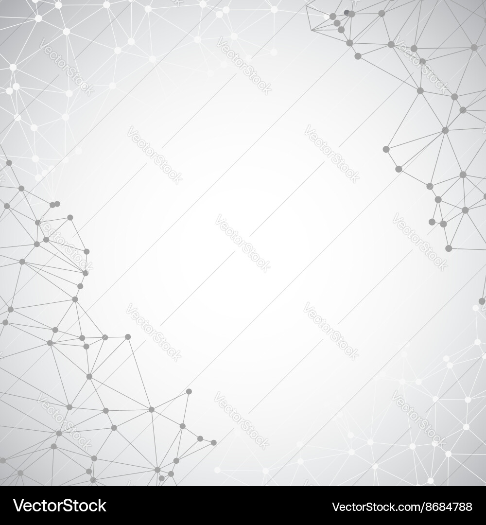 Connected Dots Network Background vector image