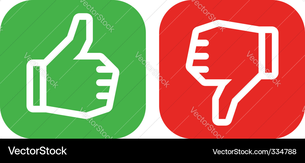 Daumen nach unten Icons Vektorbild