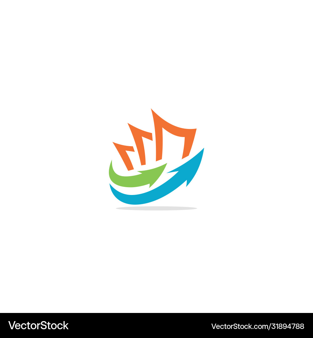 Document upload logo vector image