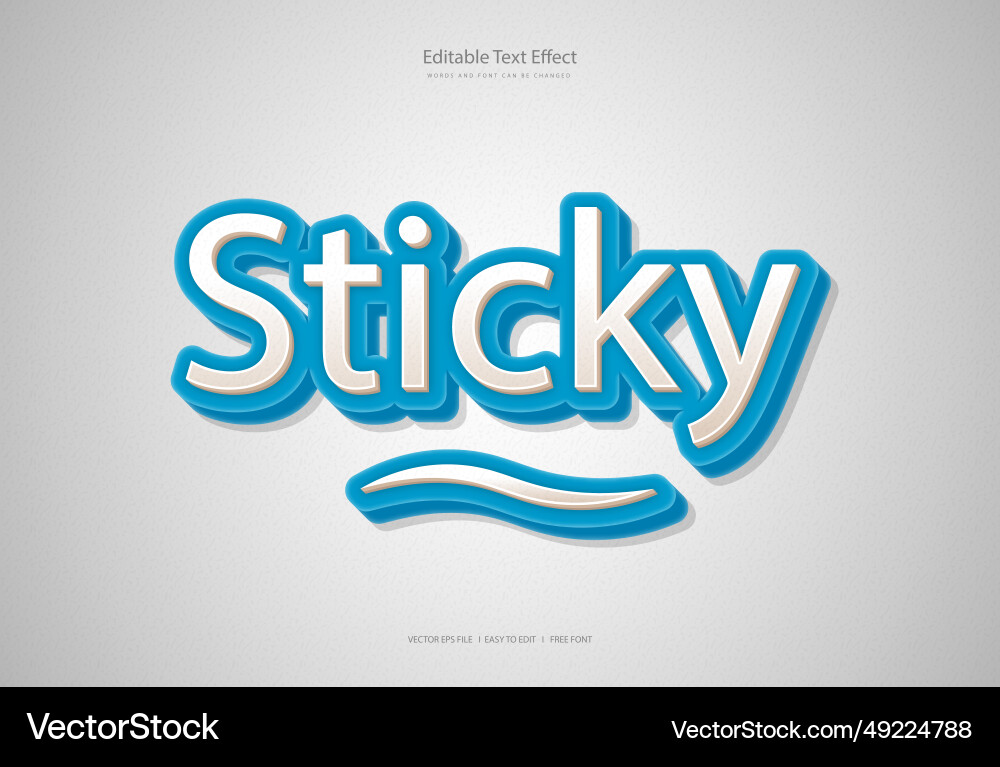Editable 3d text effect styles Editable 3d text effect styles Vector Image