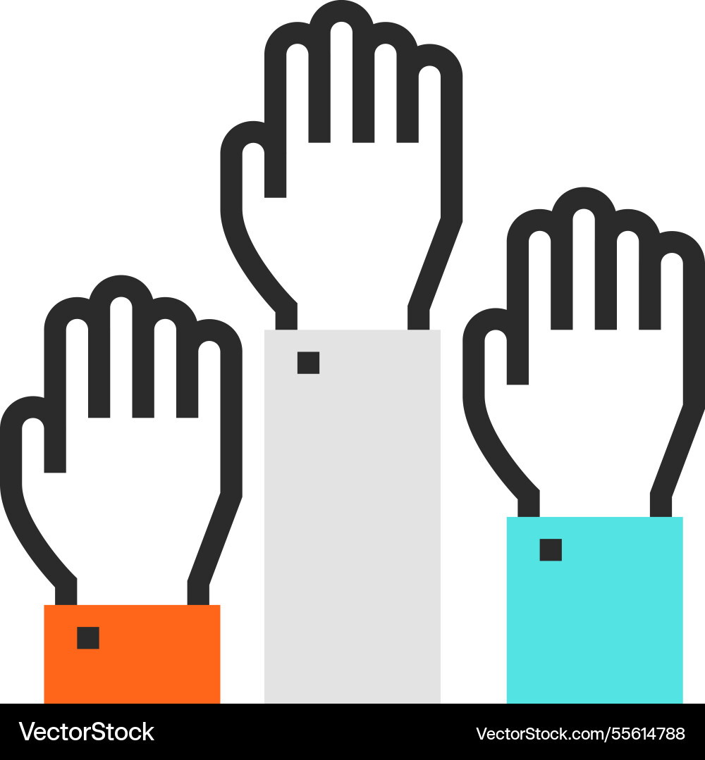 Group class flat line web icon concept Group class flat line web icon concept vector image