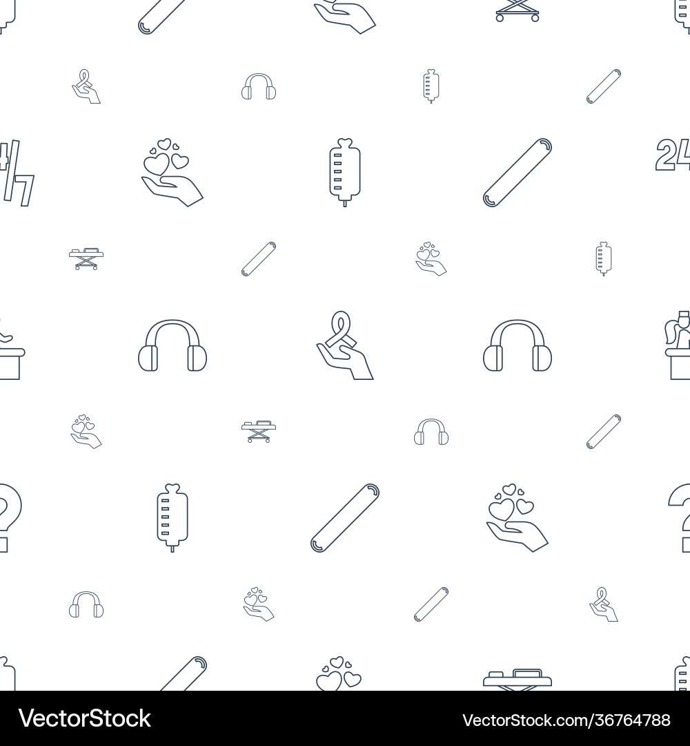 Help icons pattern seamless white background vector image
