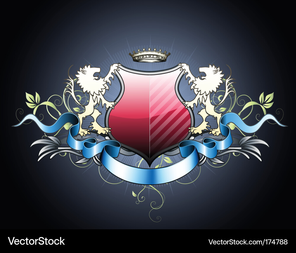 Heraldic shield Royalty Free Vector Image - VectorStock