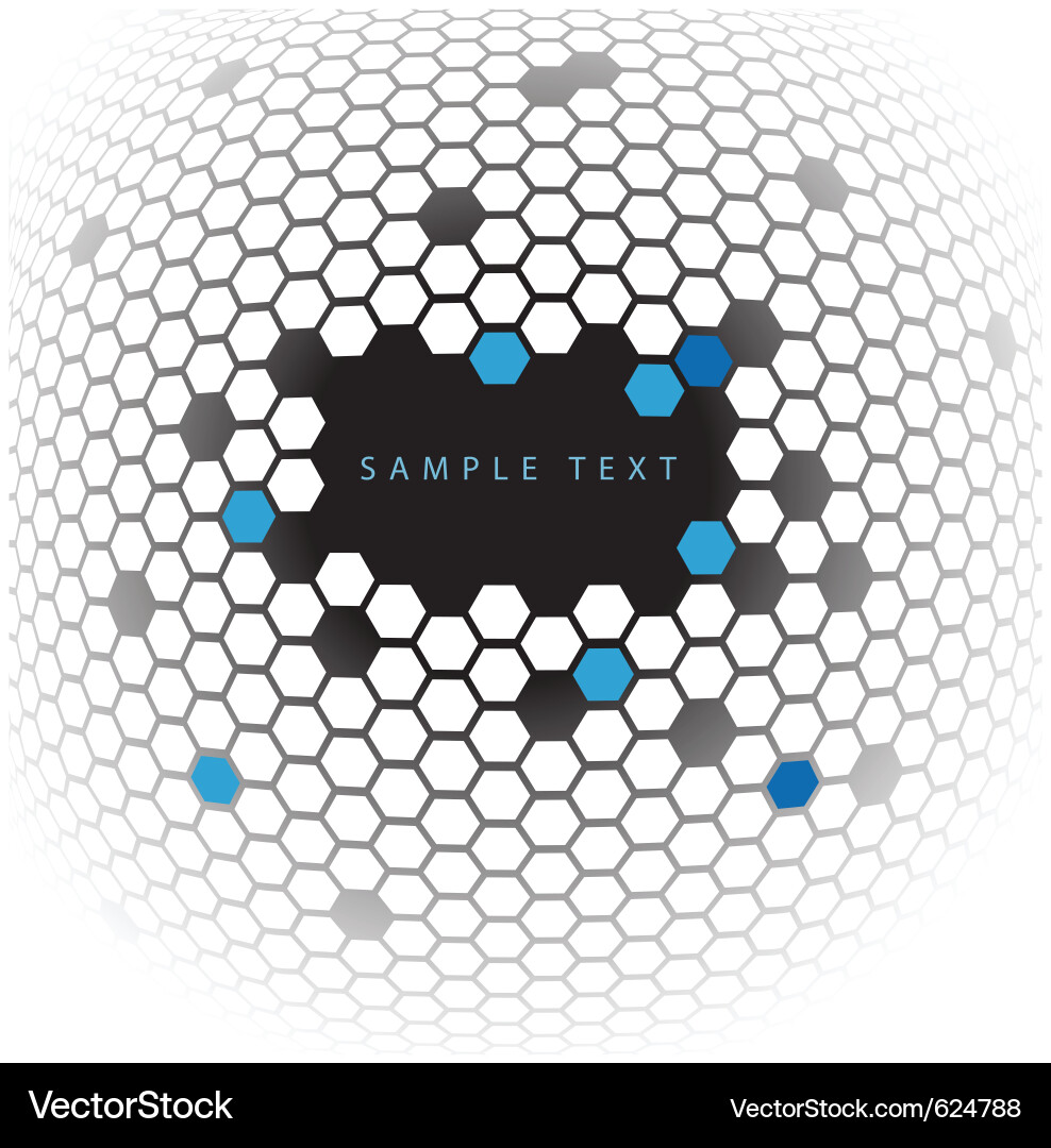 Hexagonal Technical Grid Background vector image
