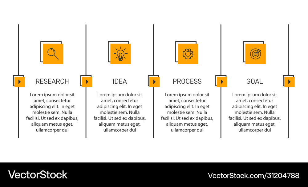 Infographic design with icons and 4 options Vector Image