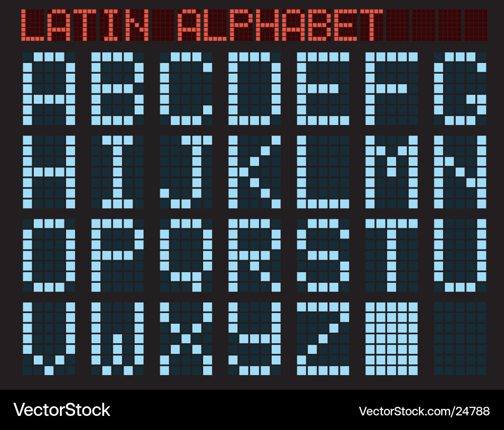 Latin Blue Matrix Code Display vector image
