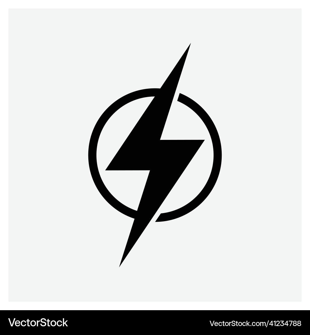 Lightning icon isolated flat design Lightning icon isolated flat design vector image