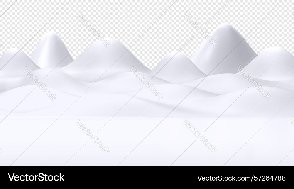 Minimalistic 3d design of snow-capped Vector Image