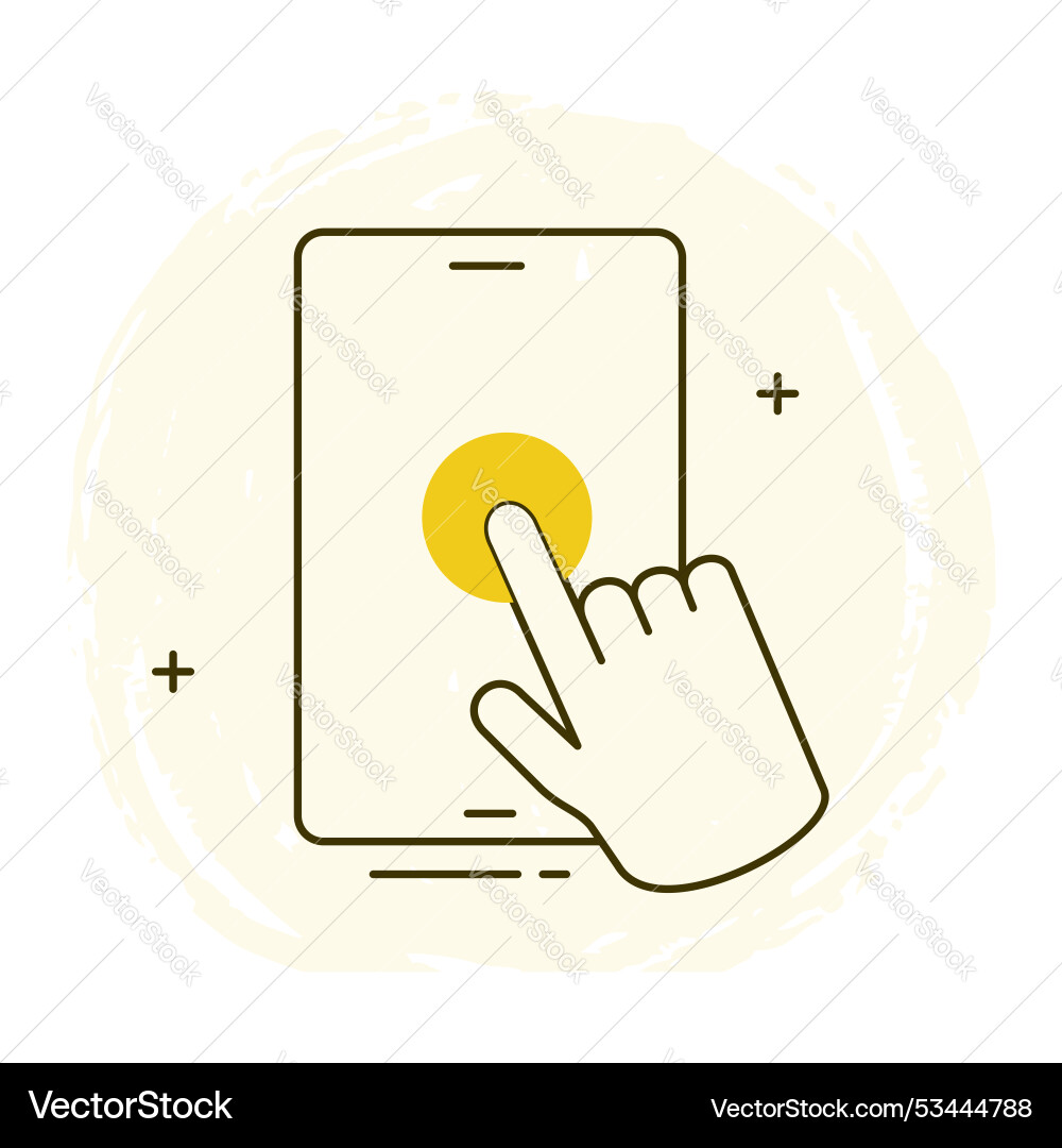 Mobile interaction interface icon design user Vector Image