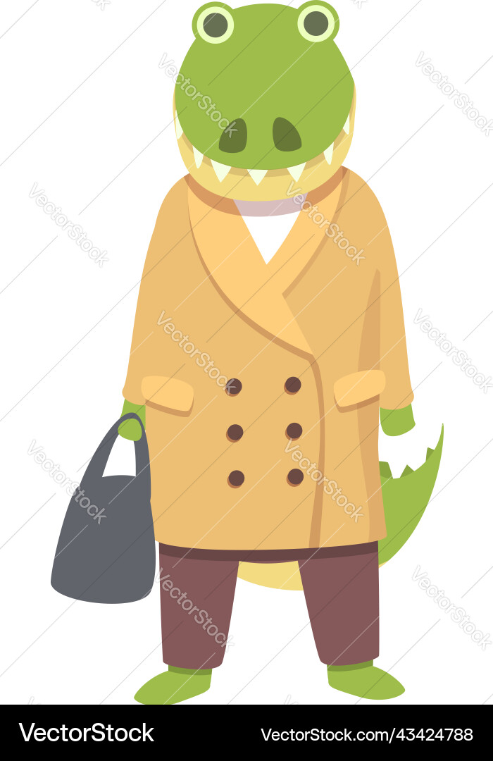 Mother alligator icon cartoon cute animal Mother alligator icon cartoon cute animal vector image