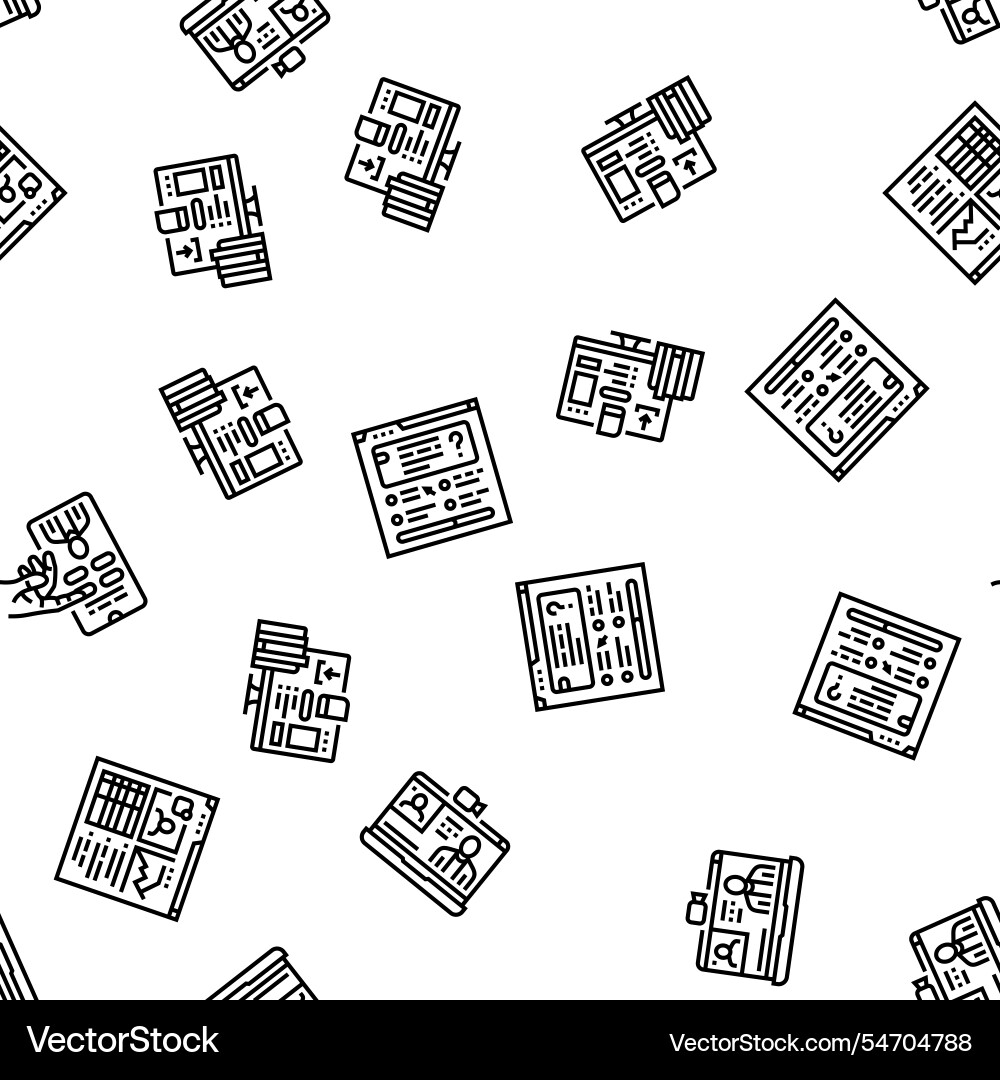 Online learning platform web seamless pattern vector image