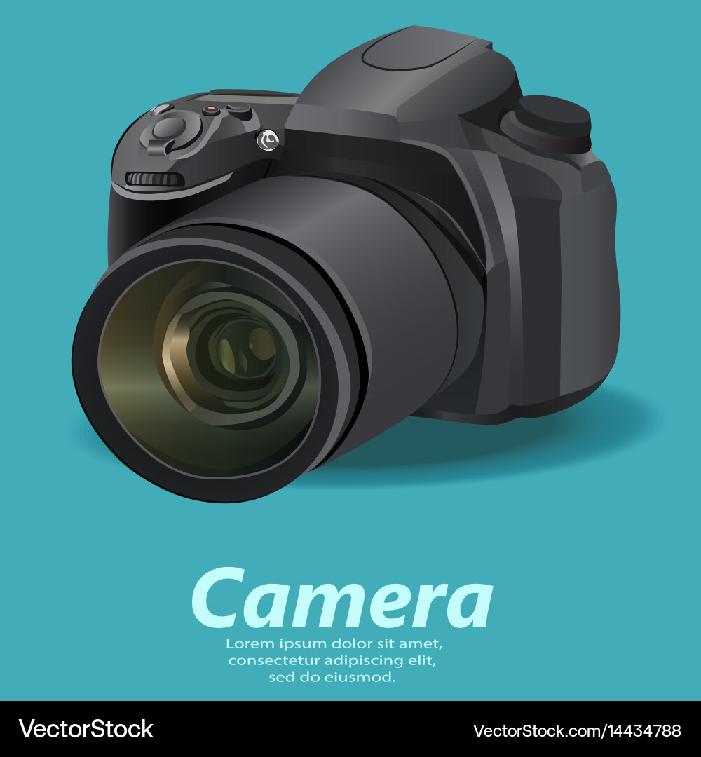 Realistic Camera Shot Vector Image