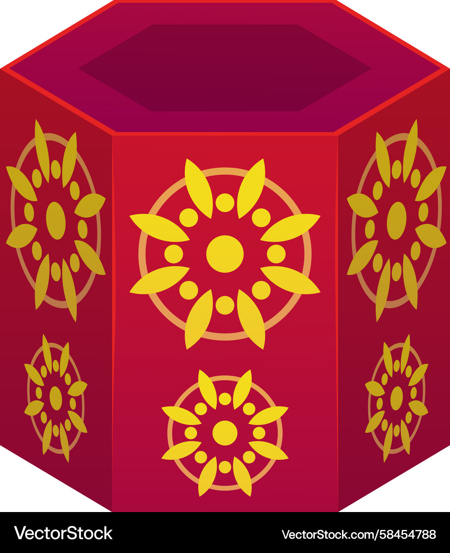 Red Firecracker Box Pattern Vector Image