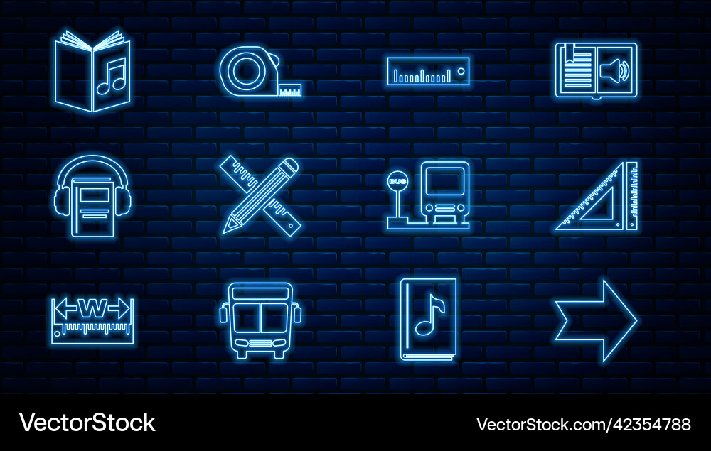 Set line arrow triangular ruler crossed Set line arrow triangular ruler crossed vector image