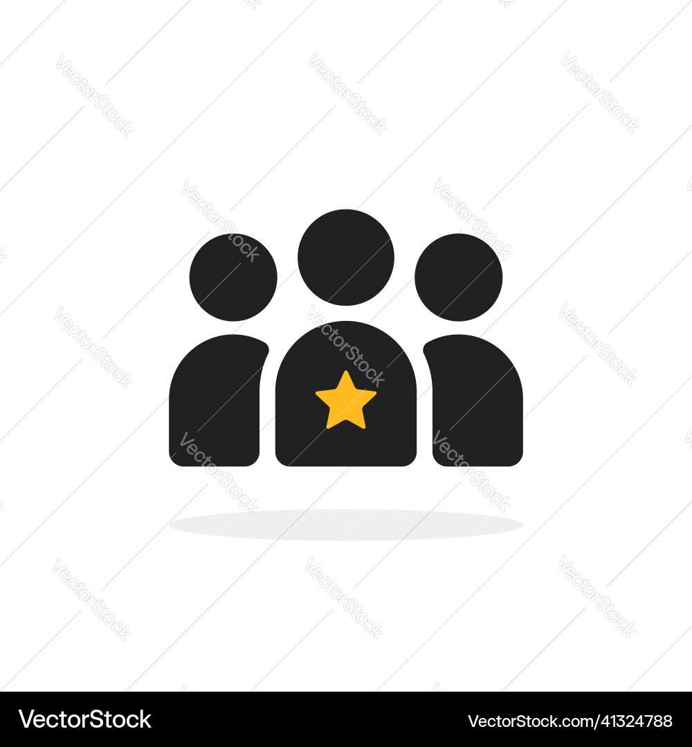 Simple people icon like winner or leader Simple people icon like winner or leader vector image