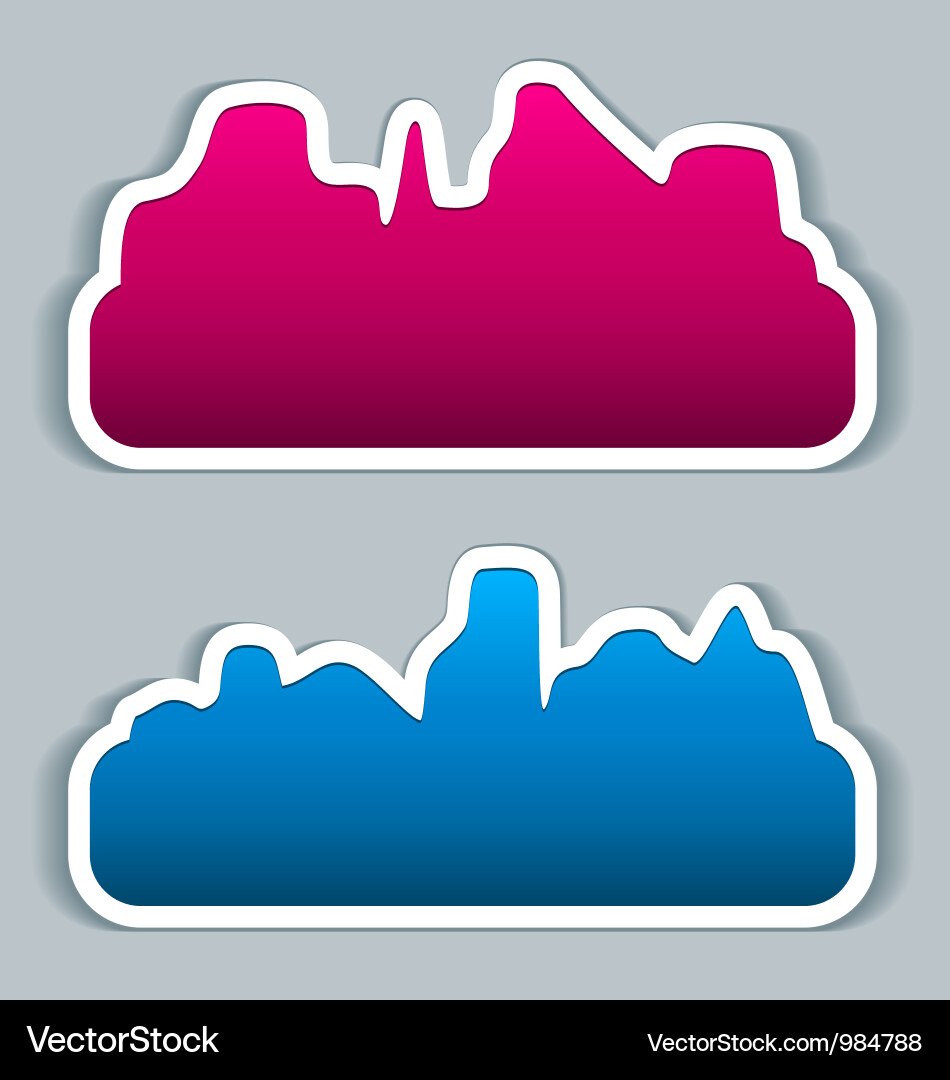 Speech bubbles - cityscape Vector Image