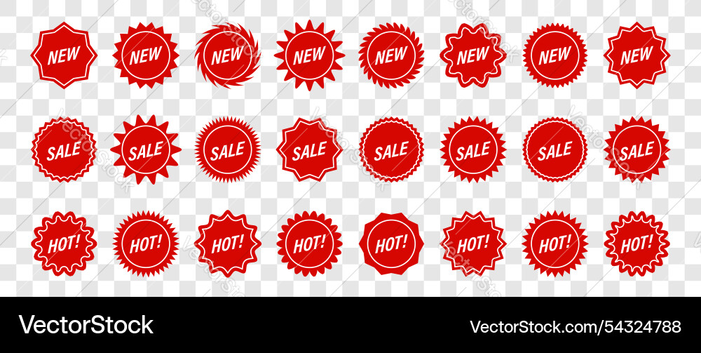 Starburst price set of circles with sharp Starburst price set of circles with sharp vector image