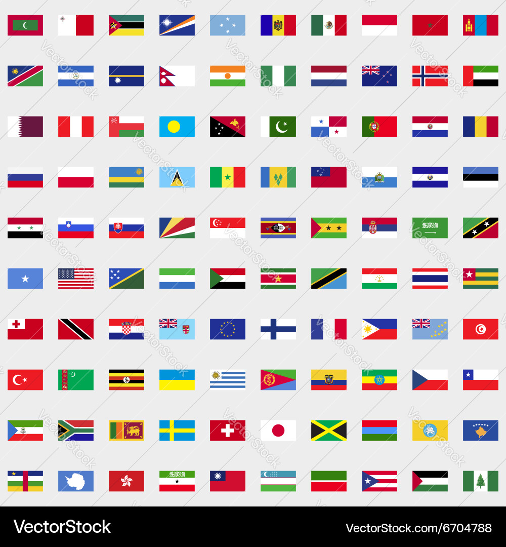 World Flags Collection vector image