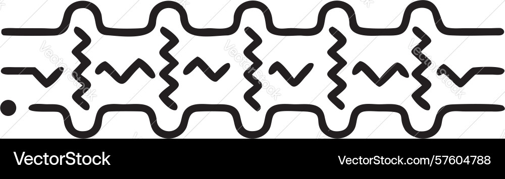 Zigzag abstract wavy line seamless pattern design vector image