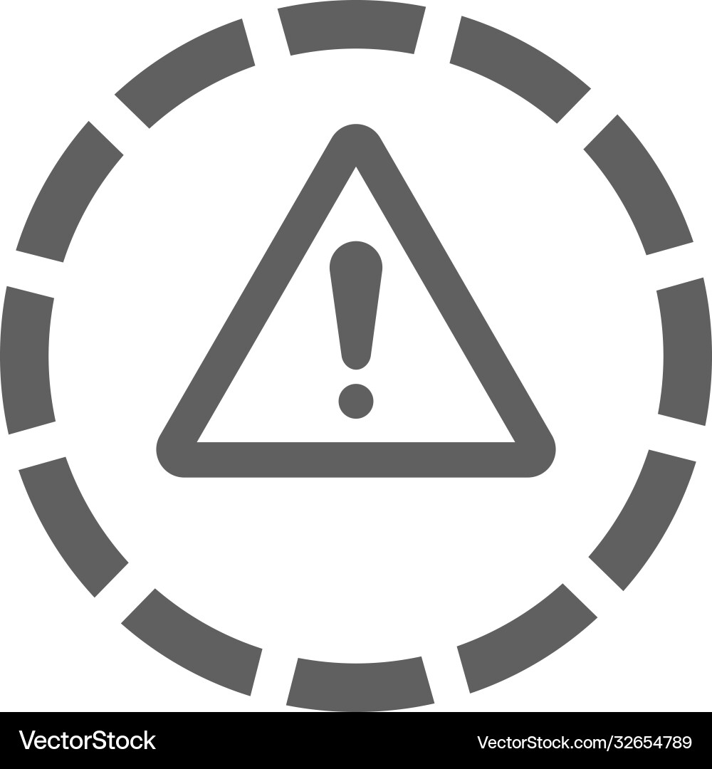 Alert error warning icon gray color Vector Image