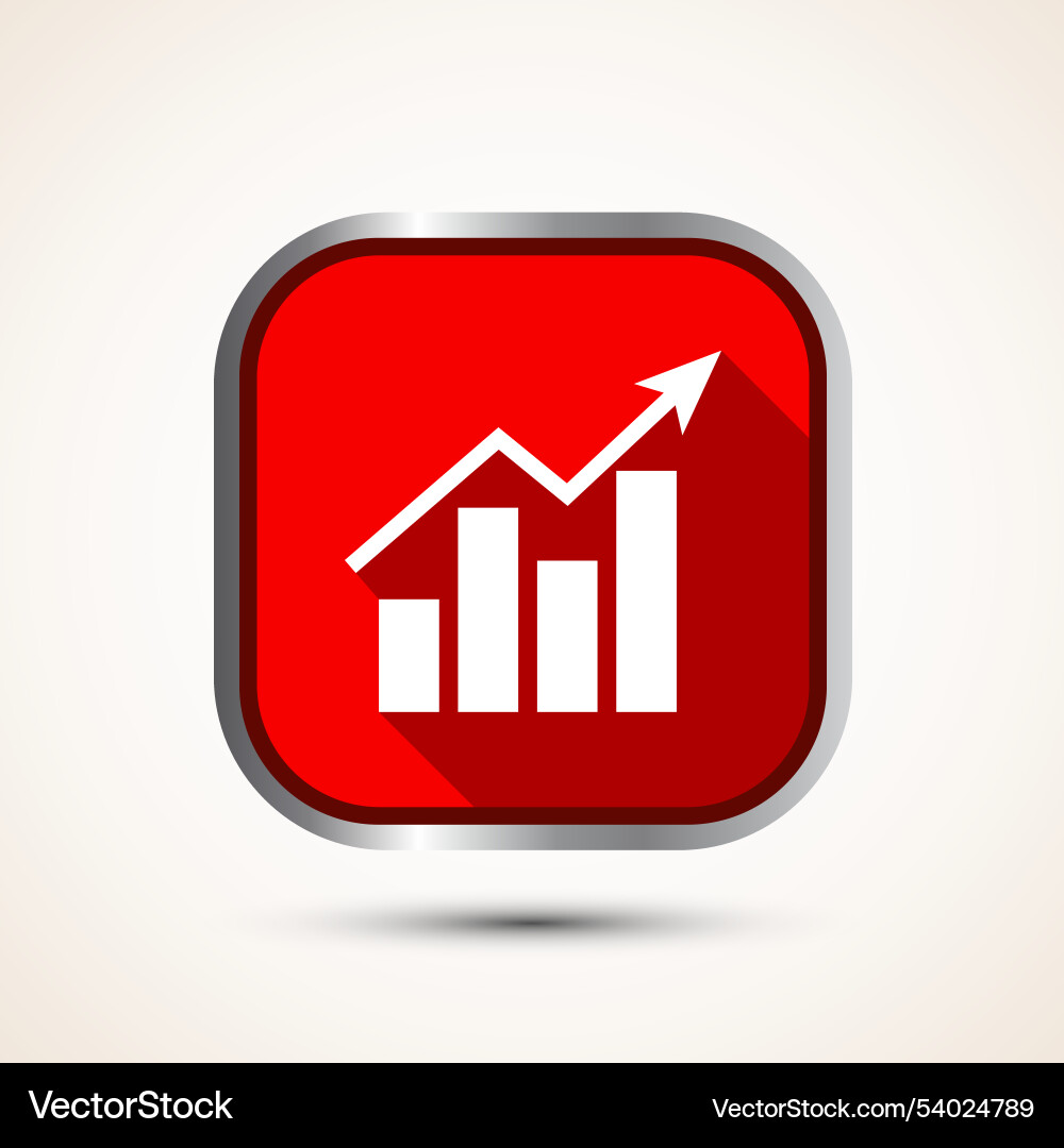 Bar chart icon design graph growth sign Vector Image