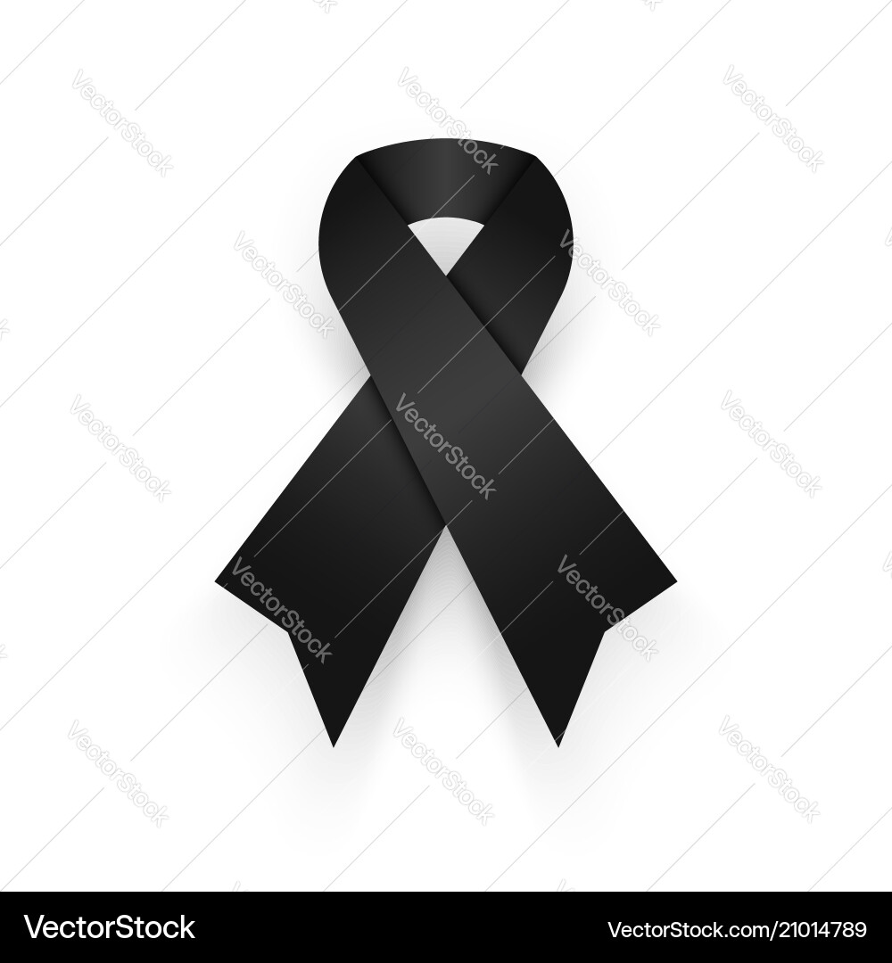 Black Ribbon of Mourning Royalty Free Vector Image