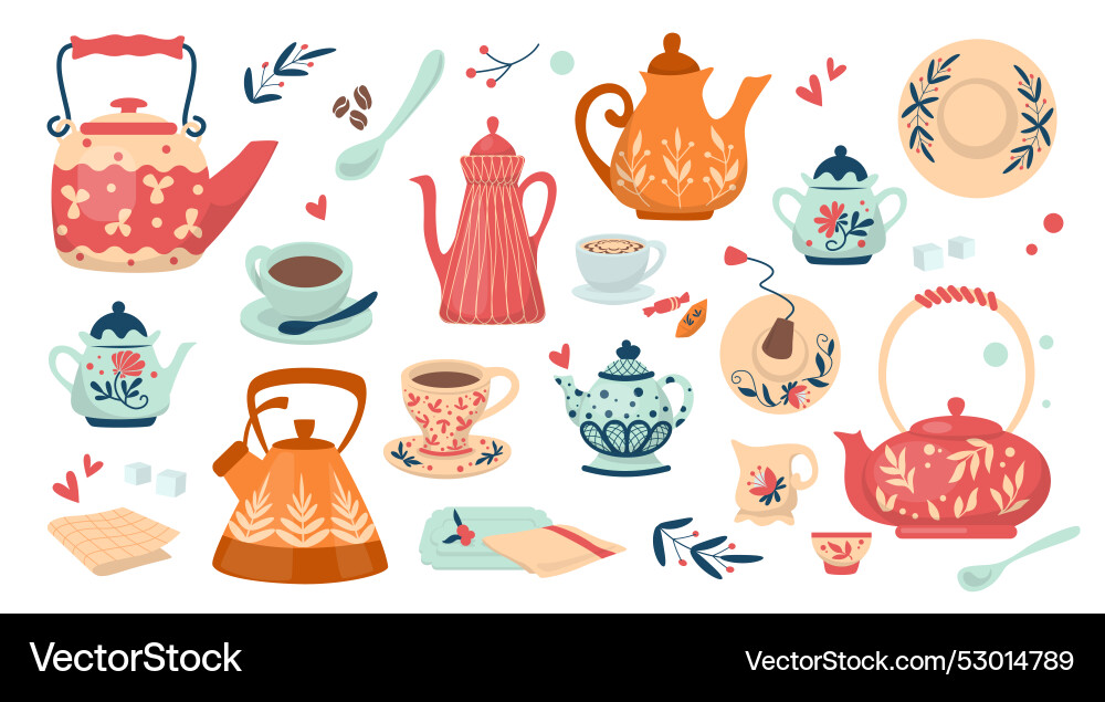 Ceramic crockery kitchen cooking tableware Vector Image