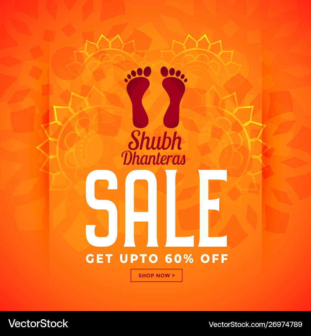Dhanteras Lakshmi Footprint Hintergrund Vektorbild