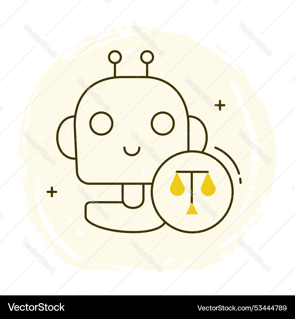Ethical robotics and ai icon design ethics Vector Image