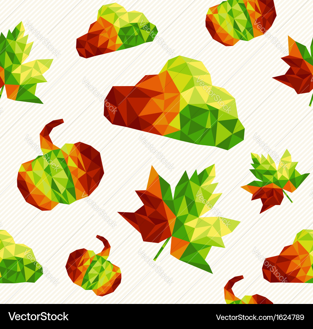 Geometric fall elements seamless pattern Vector Image