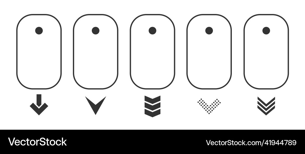 Modern linear pictogram of scroll down Modern linear pictogram of scroll down vector image