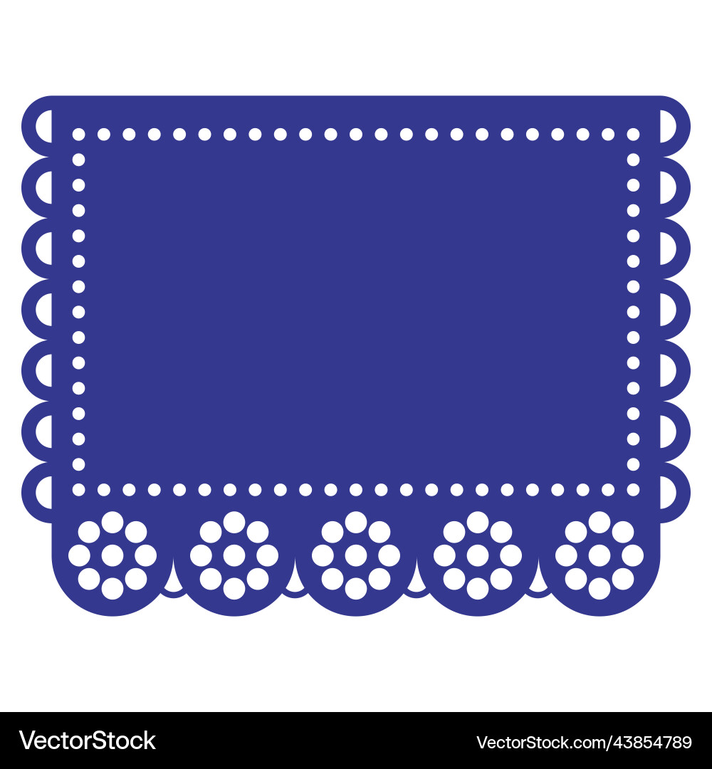 Papel picado template party design vector image