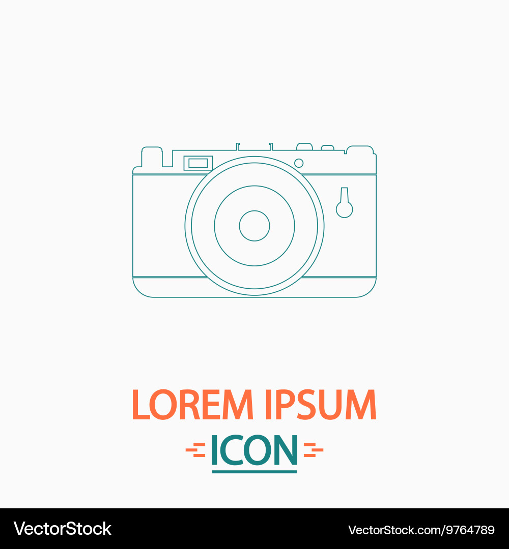 Photo camera computer symbol Royalty Free Vector Image