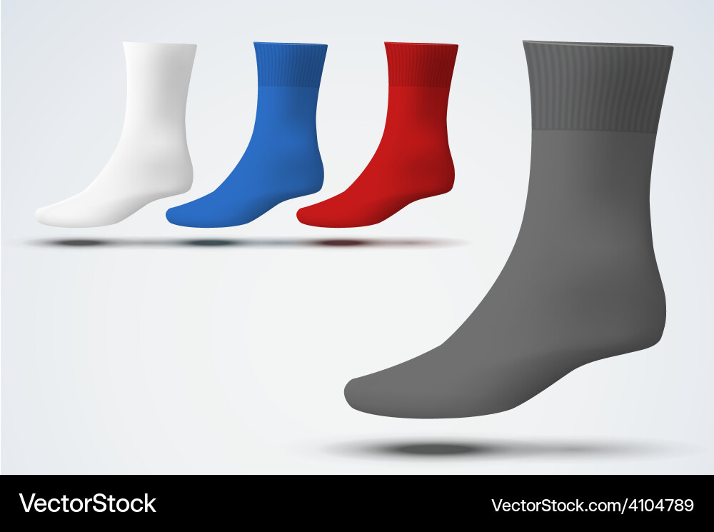 Realistic layout of socks a simple example vector image