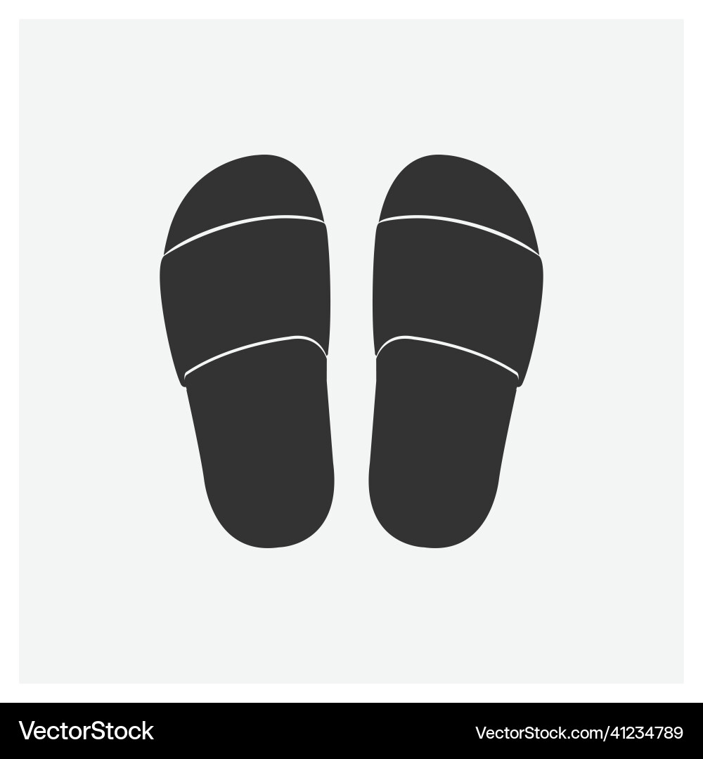 Slippers - Flip Flops & Sandals Vector Image