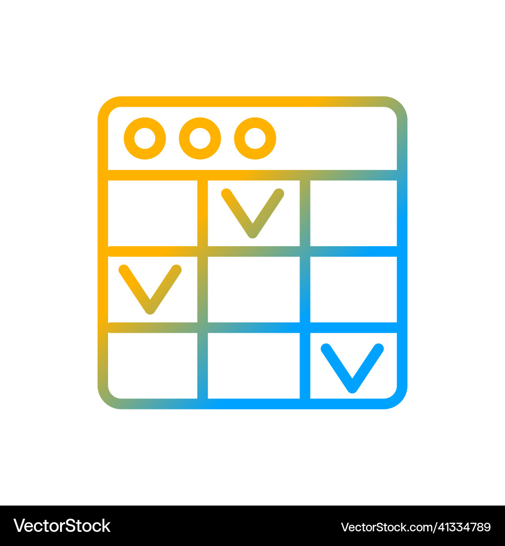 Task management software gradient linear icon Vector Image