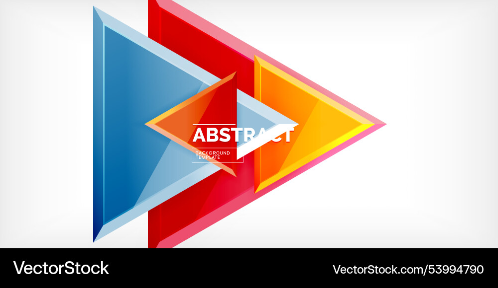 Abstract background - colorful triangles with 3d Abstract background - colorful triangles with 3d vector image