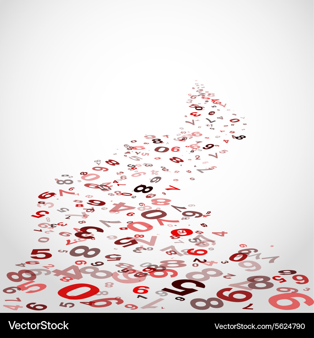 Abstract background with numbers vector image