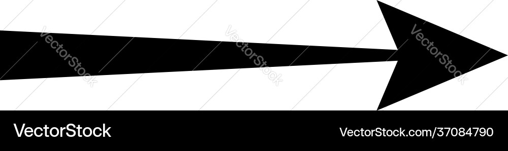 Black arrow pointing right shape element Vector Image